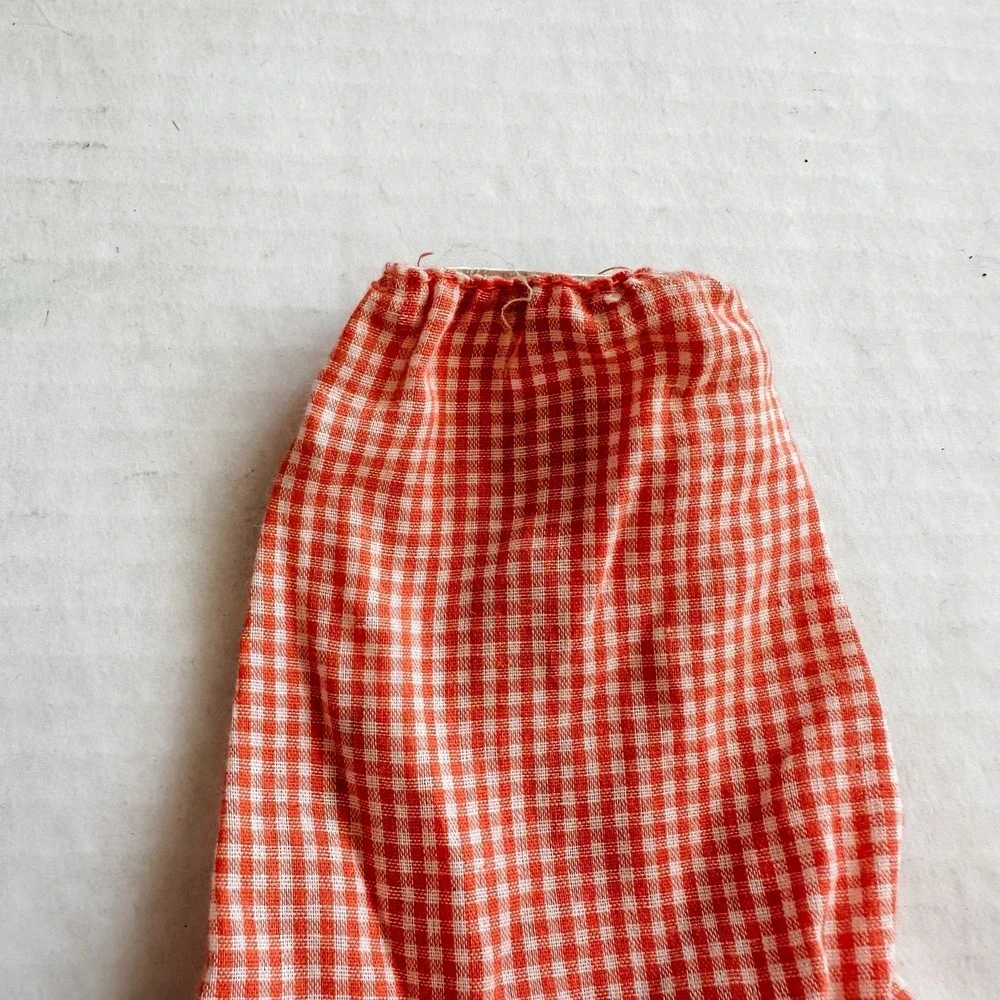 Vintage‎ Best Buy Barbie Doll #9153 Orange Gingham Plaid Skirt 1970s